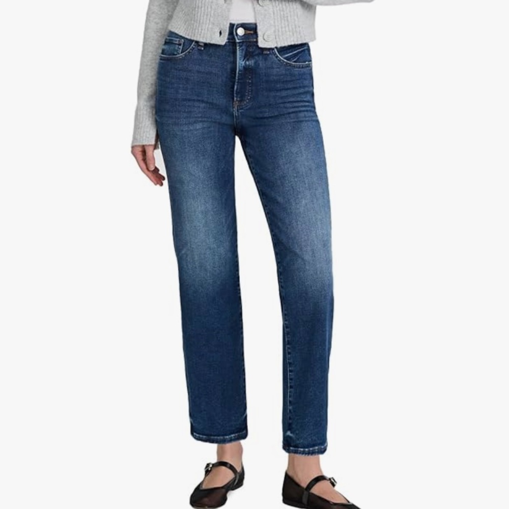 EXPRESS Womens HIGH Rise Straight Ankle Jean - Size 4R